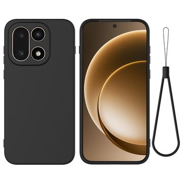 OnePlus 15 Flydende silikone cover med håndrem - sort