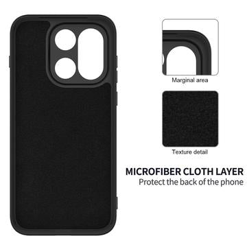 OnePlus 15 Flydende silikone cover med håndrem - sort
