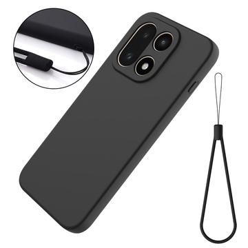 OnePlus 15 Flydende silikone cover med håndrem - sort