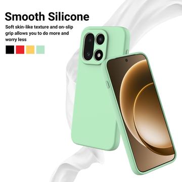 OnePlus 15 Flydende silikone cover med håndrem - grøn
