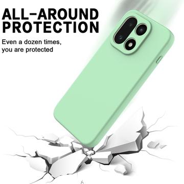 OnePlus 15 Flydende silikone cover med håndrem - grøn