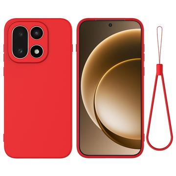 OnePlus 15 Flydende silikone cover med håndrem - rød
