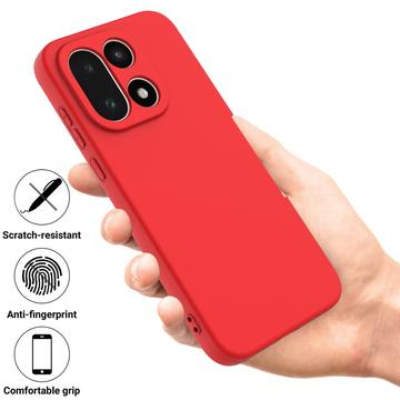 OnePlus 15 Flydende silikone cover med håndrem - rød