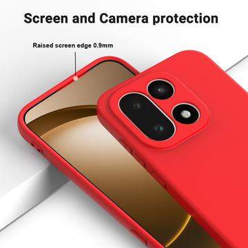 OnePlus 15 Flydende silikone cover med håndrem - rød