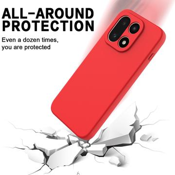 OnePlus 15 Flydende silikone cover med håndrem - rød