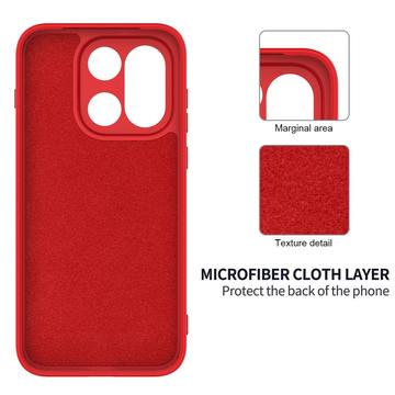 OnePlus 15 Flydende silikone cover med håndrem - rød
