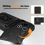 OnePlus 15 Roterende Ring Hybrid Cover med Kameraskjold - Sort