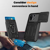 OnePlus 15 Roterende Ring Hybrid Cover med Kameraskjold - Sort