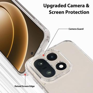 OnePlus 15 Ridsefast Hybrid Cover - Gennemsigtig