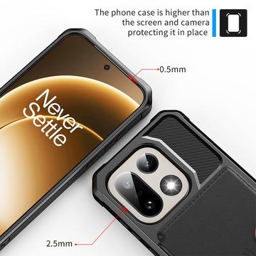 OnePlus 15 TPU Cover med Kortholder - Sort