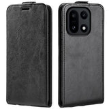 OnePlus 15 Vertikal Flip Etui med Kortholder - Sort