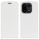 OnePlus 15 Vertikal Flip Etui med Kortholder - Hvid
