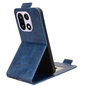 OnePlus 15 lodret flip-etui med stativ - mørkeblå