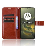 Motorola Edge 70 Pung Etui med Stativ - Brun