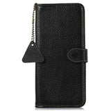 OnePlus 15 Pung læder cover med RFID - sort
