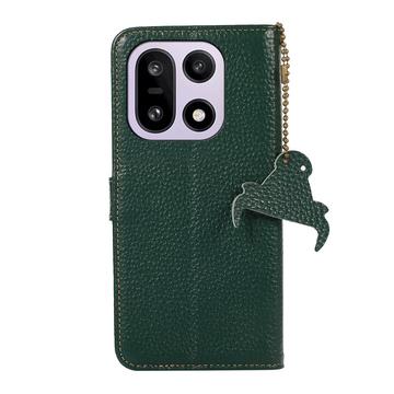 OnePlus 15 Pung læder cover med RFID - grøn