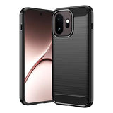 OnePlus 15T Børstet TPU Cover - Karbonfiber - Sort