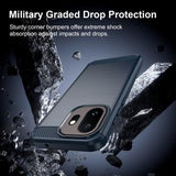 OnePlus 15T Børstet TPU Cover - Karbonfiber - blå