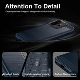OnePlus 15T Børstet TPU Cover - Karbonfiber - blå