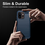 OnePlus 15T Børstet TPU Cover - Karbonfiber - blå