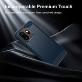 OnePlus 15T Børstet TPU Cover - Karbonfiber - blå
