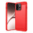 OnePlus 15T Børstet TPU Cover - Karbonfiber - rød