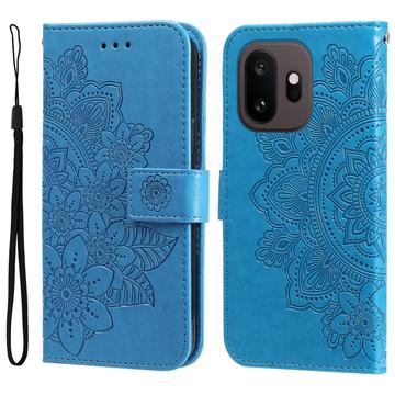 OnePlus 15T Mandala Etui med Pung med håndledsrem - Blå