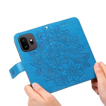 OnePlus 15T Mandala Etui med Pung med håndledsrem - Blå