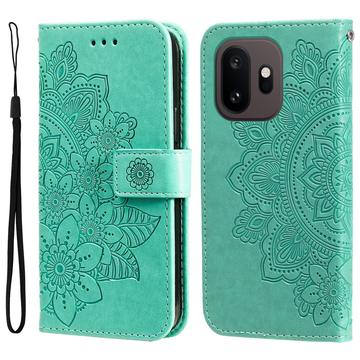 OnePlus 15T Mandala Etui med Pung med håndledsrem - mintgrøn