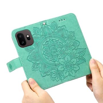 OnePlus 15T Mandala Etui med Pung med håndledsrem - mintgrøn