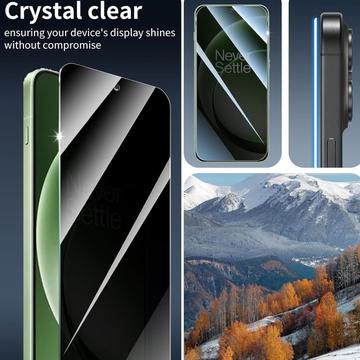 OnePlus 15T Privacy Full Cover Skærmbeskytter Hærdet Glas - Sort Kant