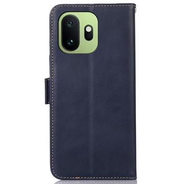 OnePlus 15T Pung læder cover med RFID - blå