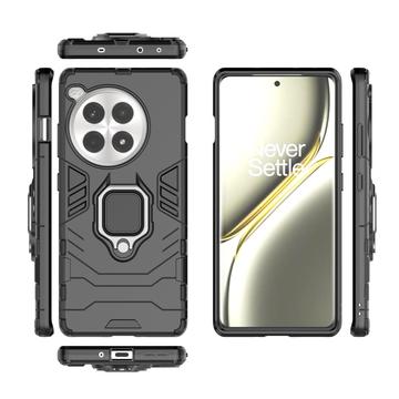 OnePlus Ace 3 Pro Hybrid Cover med Ring Holder - Sort