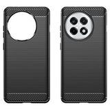 OnePlus Ace 5/5 Pro/13R Børstet TPU Cover - Karbonfiber - Sort