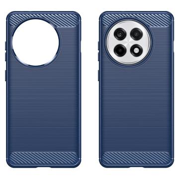 OnePlus Ace 5/5 Pro/13R Børstet TPU Cover - Karbonfiber - Blå