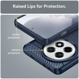 OnePlus Ace 5/5 Pro/13R Børstet TPU Cover - Karbonfiber - Blå