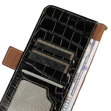 OnePlus Ace 5/5 Pro/13R Crocodile Series Læderpung med RFID - Sort