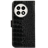 OnePlus Ace 5/5 Pro/13R Crocodile Series Læderpung med RFID - Sort