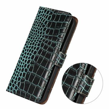 OnePlus Ace 5/5 Pro/13R Crocodile Series Læderpung med RFID - Grøn