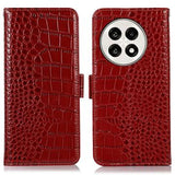 OnePlus Ace 5/5 Pro/13R Crocodile Series Læderpung med RFID - Rød