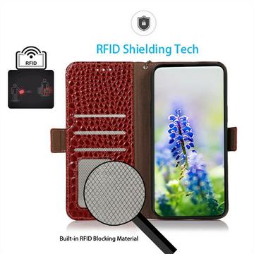 OnePlus Ace 5/5 Pro/13R Crocodile Series Læderpung med RFID - Rød