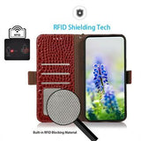 OnePlus Ace 5/5 Pro/13R Crocodile Series Læderpung med RFID - Rød