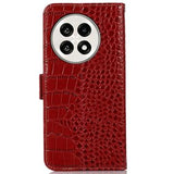 OnePlus Ace 5/5 Pro/13R Crocodile Series Læderpung med RFID - Rød