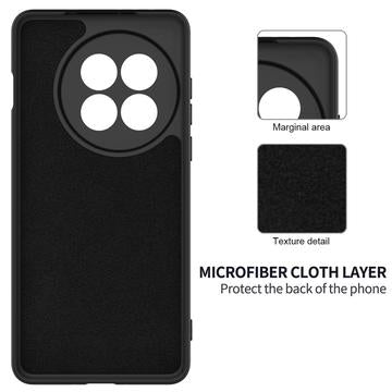 OnePlus Ace 5/5 Pro/13R Flydende silikone cover med håndrem - sort