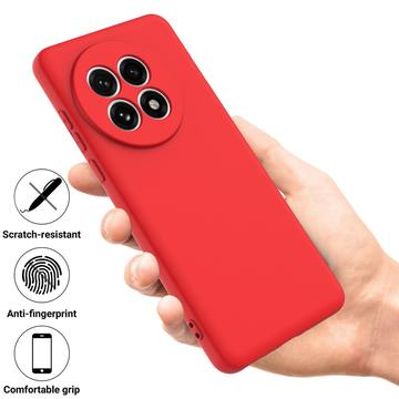 OnePlus Ace 5/5 Pro/13R Flydende silikone cover med håndrem - rød
