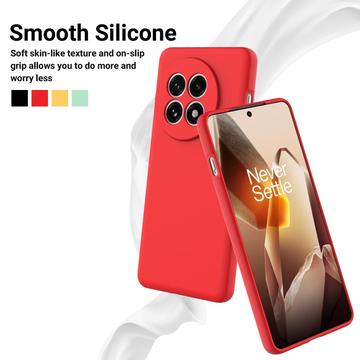 OnePlus Ace 5/5 Pro/13R Flydende silikone cover med håndrem - rød