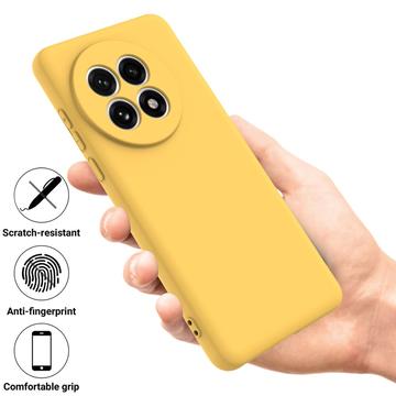 OnePlus Ace 5/5 Pro/13R Flydende silikone cover med håndrem - gul