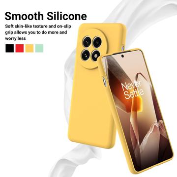 OnePlus Ace 5/5 Pro/13R Flydende silikone cover med håndrem - gul