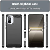 OnePlus Ace 5 Racing/Nord CE5 Børstet TPU Cover - Karbonfiber - Sort