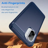 OnePlus Ace 5 Racing/Nord CE5 Børstet TPU Cover - Karbonfiber - blå